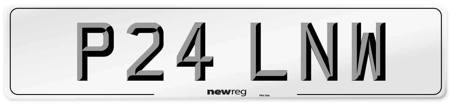 P24 LNW Number Plate from New Reg